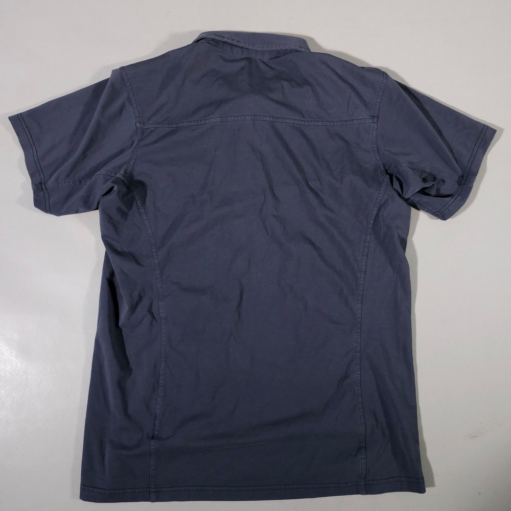 Arcteryx Captive SS Polo Mens Medium Navy Blue Short Sleeve Performance Shirt - Picture 7 of 7